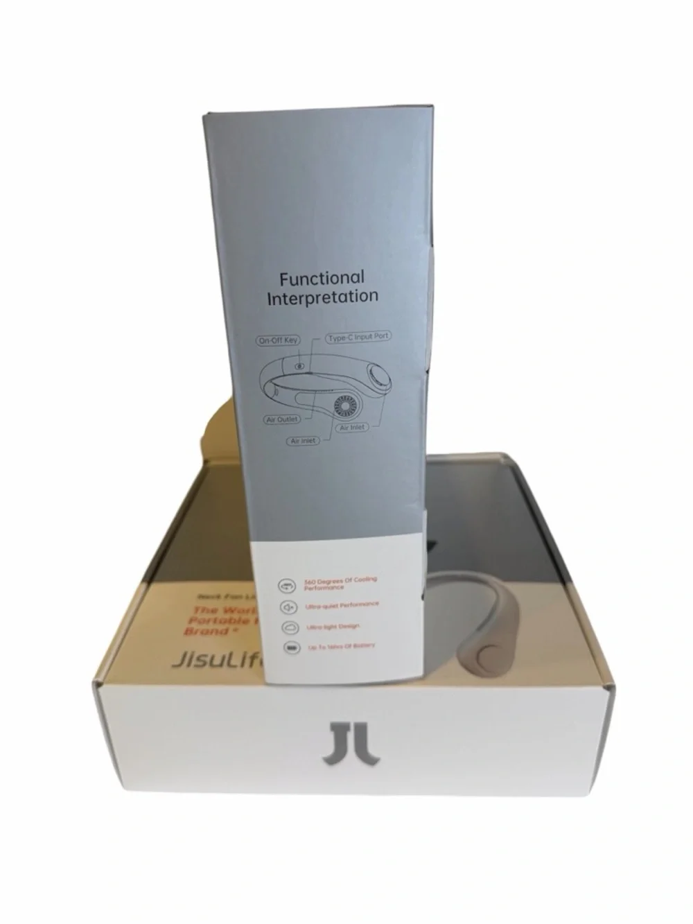JUSULIFE Life 3 Portable Neck Fan - New Generation 360 Airflow - Open Box
